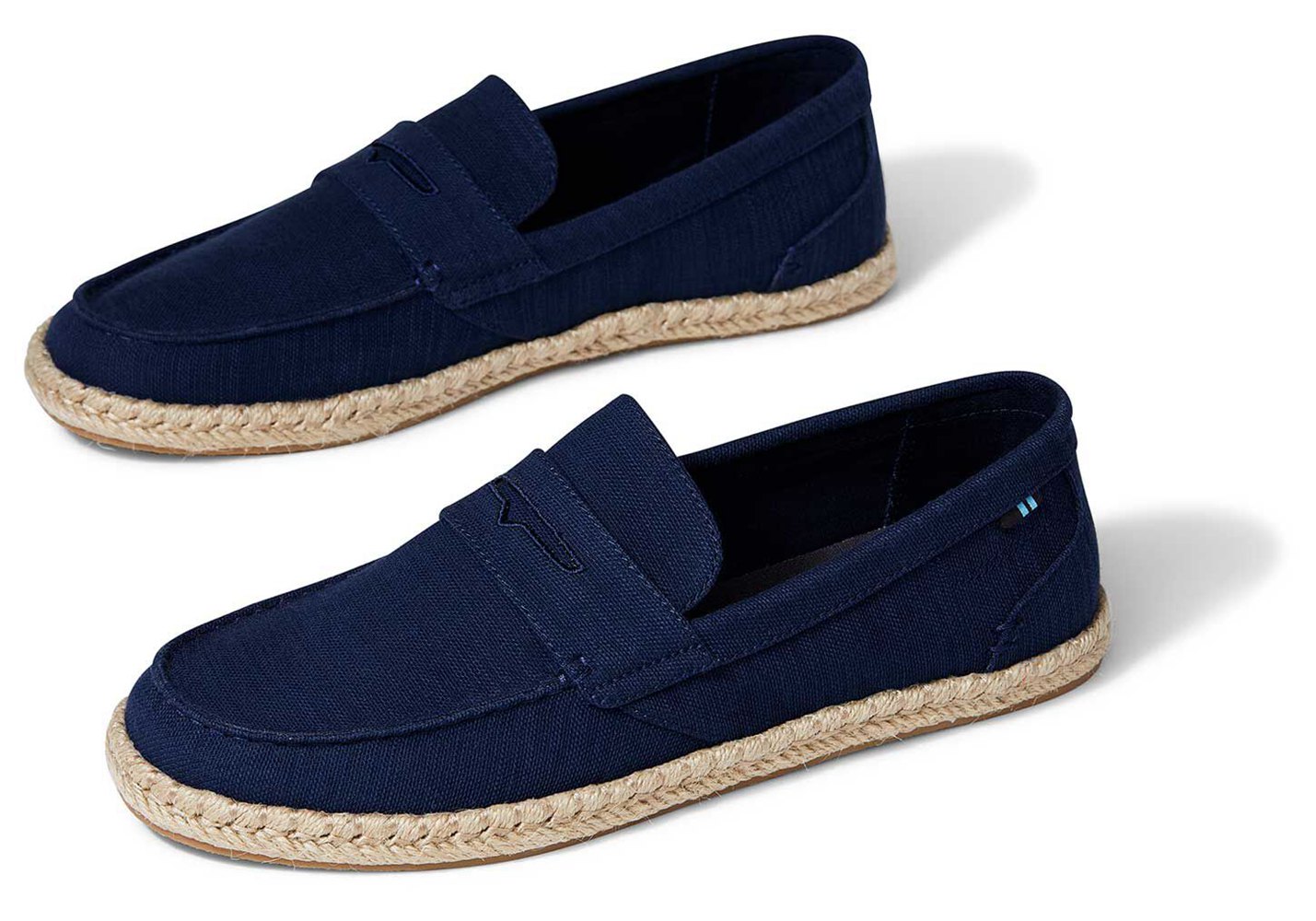 Toms Espadryle Męskie Granatowe - Stanford - 12JYWAXRO